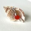 Tangerine Sea Glass Pendant with Necklace - Image 2