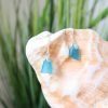 Aqua Sea Glass Earrings