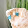 Aqua Sea Glass Earrings - Image 2